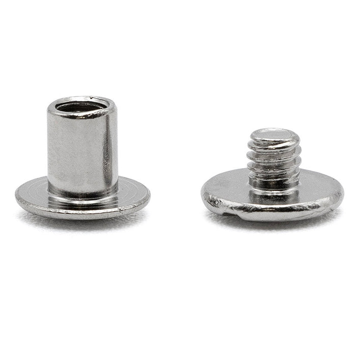 Jeffers Chicago Screws for Leather & Tack, 10 Pack - IACV - 1/4" - 10 pk - 2
