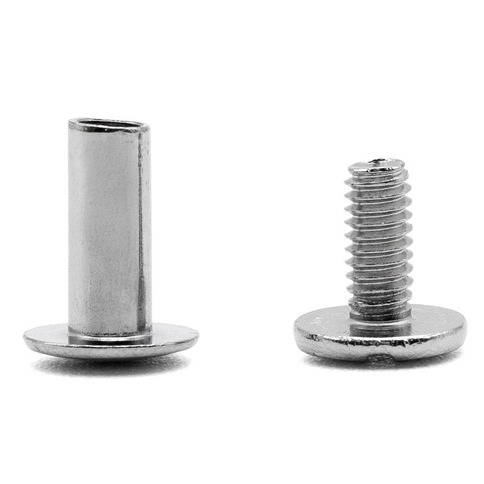 Jeffers Chicago Screws for Leather & Tack, 10 Pack - IACU - 1/2" - 10 pk - 8