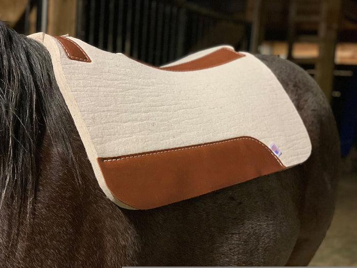 Jeffers "Dr. J" 100% Pressed Wool Contoured Barrel Saddle Pad - 1211FM - 2