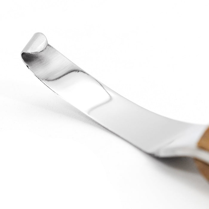 Jeffers Drop Blade Hoof Knife with Walnut Handle, Left or Right Hand Options - JIHA - Right Handed Hoof Knife - 3