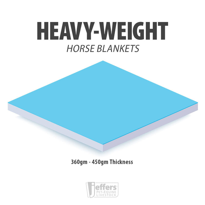 Jeffers Economy Plus Combo Neck Horse Turnout Blanket, 1200D, 360g Fill, Navy/Gray - GAGTB - 66 in - Navy/Gray - 2