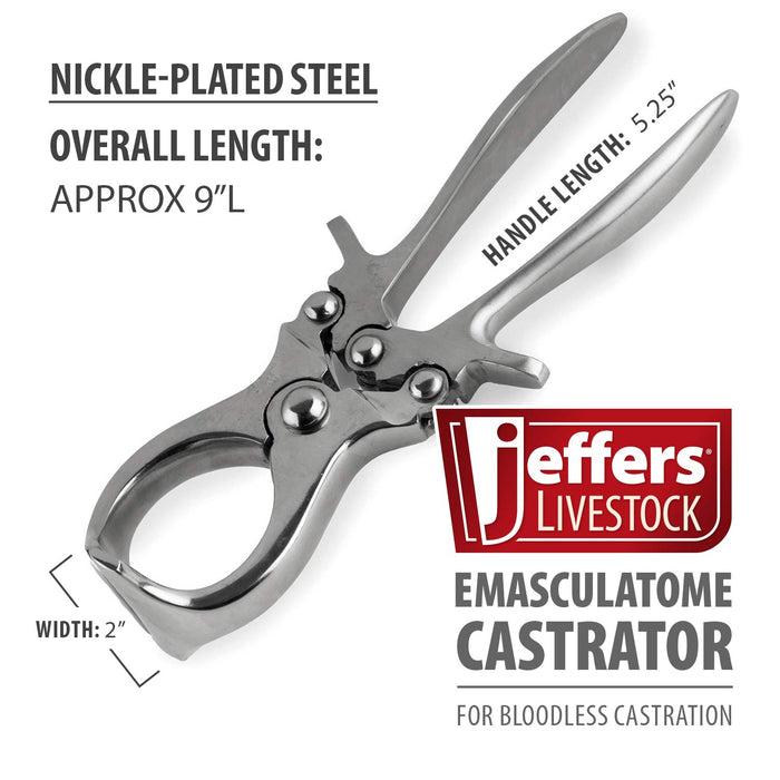 Jeffers Emasculatome Steel Castrator Tool, 9" - JIA1 - 1