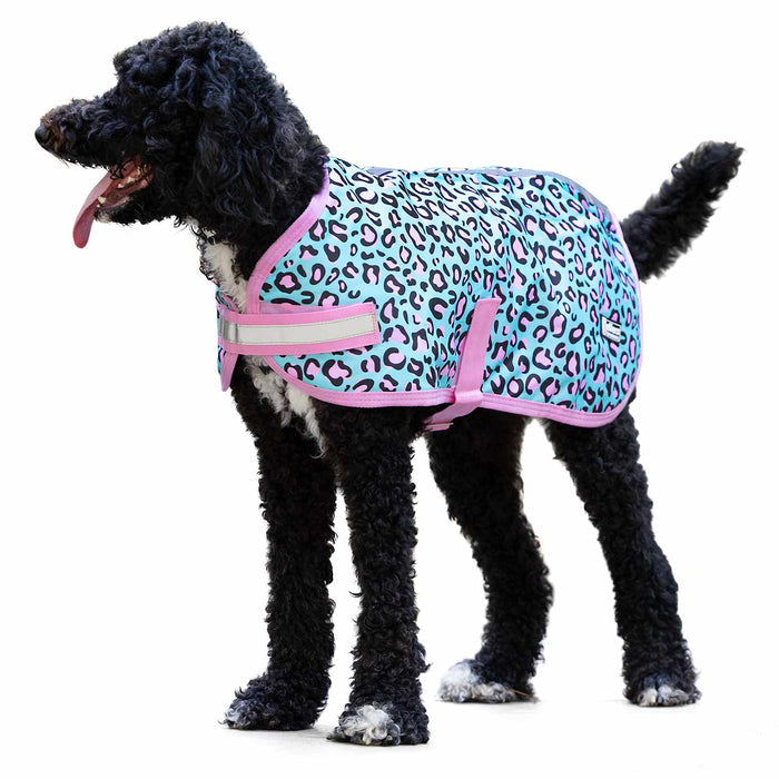 Jeffers Expression 600D Waterproof Ripstop Dog Coat, 240 Gram - JEF2GZ - Party Cheetah - 16" - 1