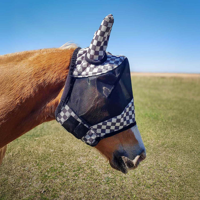 Jeffers Expression Deluxe Mesh Horse Fly Mask with Ears - JEF2QG - Skater Cowgirl - Cob - 1