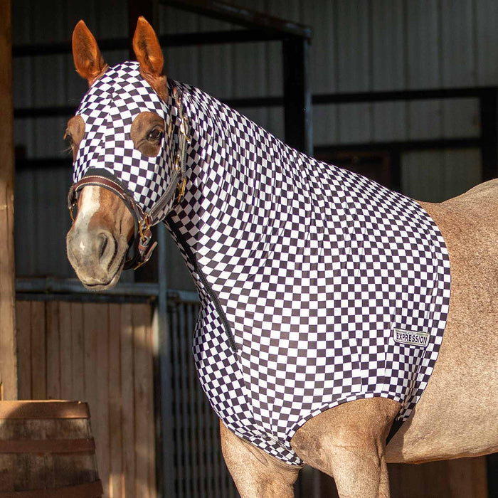 Jeffers Expression Lycra Hood for Horses - JEF2MV - Skater Cowgirl - Cob - 1