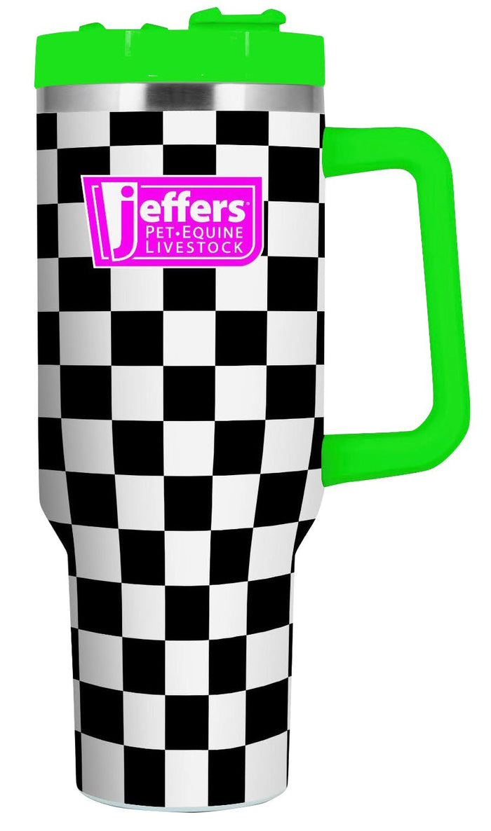 Jeffers Expression Stainless Steel Lidded Tumbler with Handle, 40 oz (Straw Included) - JEF1WT - Skater Girl - 40 oz - 3