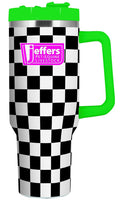 Jeffers Expression Stainless Steel Lidded Tumbler with Handle, 40 oz (Straw Included) - JEF1WT - Skater Girl - 40 oz - 3