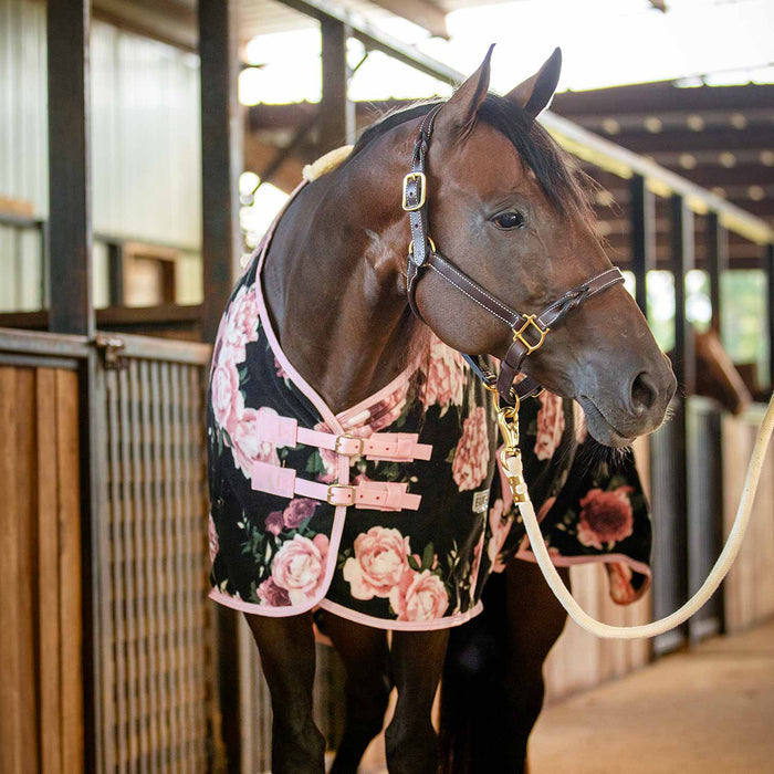 Jeffers Expression Standard Neck Fleece Horse Cooler - JEF2G8 - Rose Garden - 66" - 5
