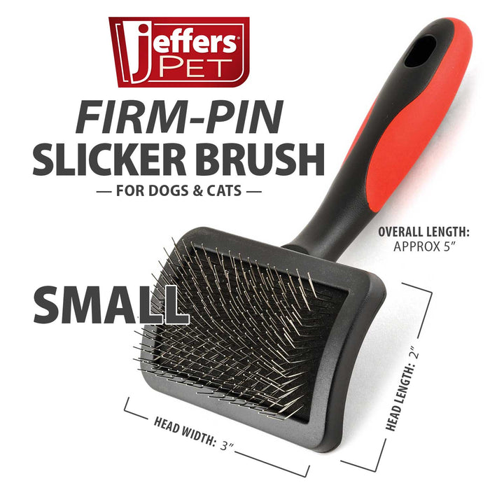 Jeffers Firm Pin Universal Slicker Pet Grooming Brush - UWU8 - Small - 1 - 3