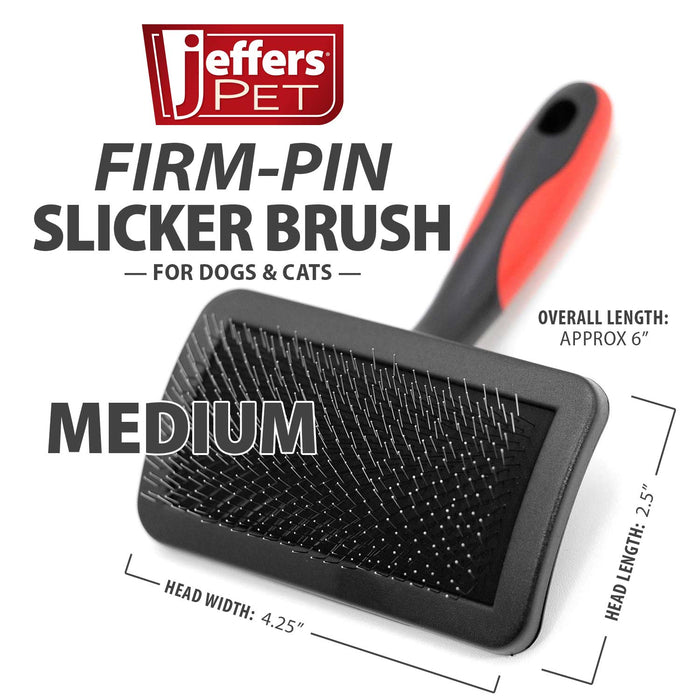 Jeffers Firm Pin Universal Slicker Pet Grooming Brush - UWU5 - Medium - 1 - 5