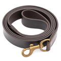 Jeffers Flat Leather Dog Leash with Hand Strap Handle, 6'L - 8M0E - 3/4"W x 6'L - 1
