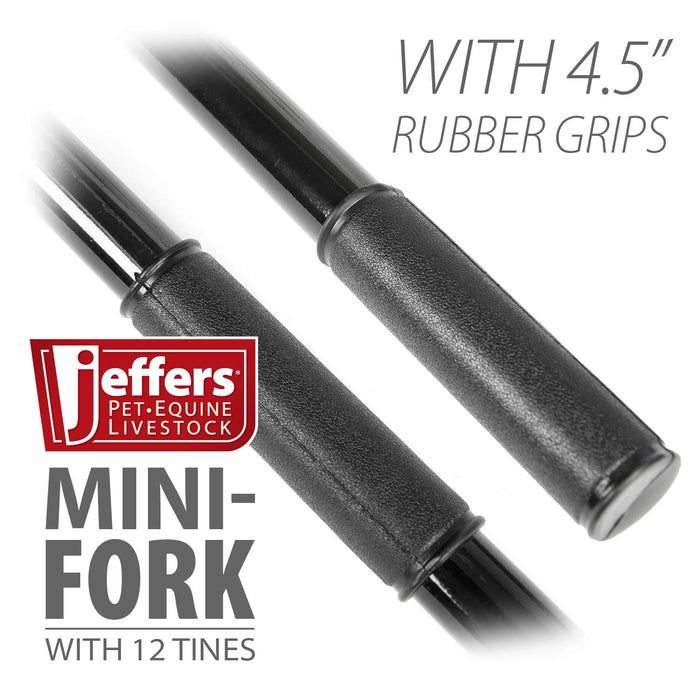 Jeffers Manure & Bedding Fork (& Replacement Heads) - IAE3 - Head with 48" Handle - Mini - 12 Tines - Each - 8