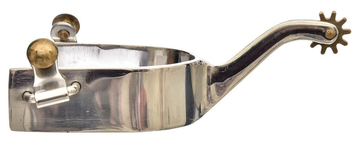 DUPLICATE - A8AG - Jeffers Men's 2 - 3/4" Cutting Spurs with Brass Trim & 10 - point Rowel, Pair - A8AG-DUPE - Pair - 2 ct - 2