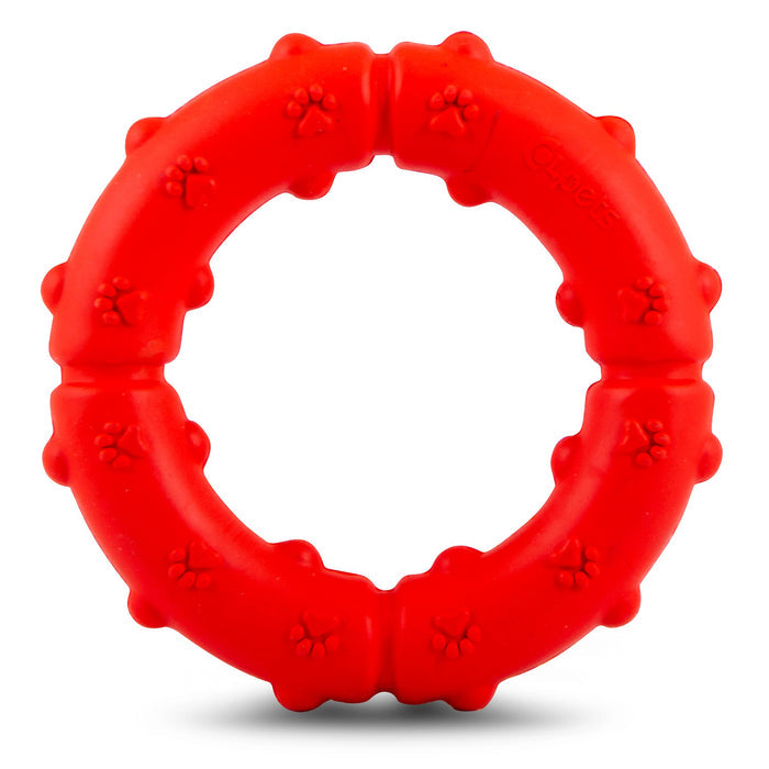 Jeffers Paw Ring Tugger Natural Rubber Dog Dental Chew & Fetch Toy - I7RV - Assorted - Medium - 1 - 1