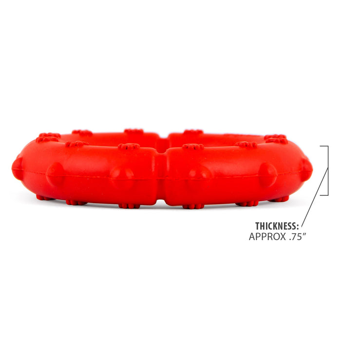 Jeffers Paw Ring Tugger Natural Rubber Dog Dental Chew & Fetch Toy - I7RV - Assorted - Medium - 1 - 6