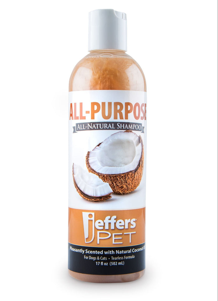 Jeffers Pet Tearless All - Purpose All - Natural Coconut Oil Shampoo for Dogs & Cats - TZP1 - 17 oz - 1 - 1