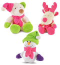 Jeffers Plush Bright Winter Pals Squeaker Dog Toys, 3 pk - I71N - 3 pk - 1