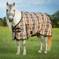 Jeffers Pony Poppins Solaris 1200D Pony Horse Turnout Blanket, 240 Gram, Brown & Cream Plaid - JEF2CY - Brown & Cream Plaid - 39" - 1
