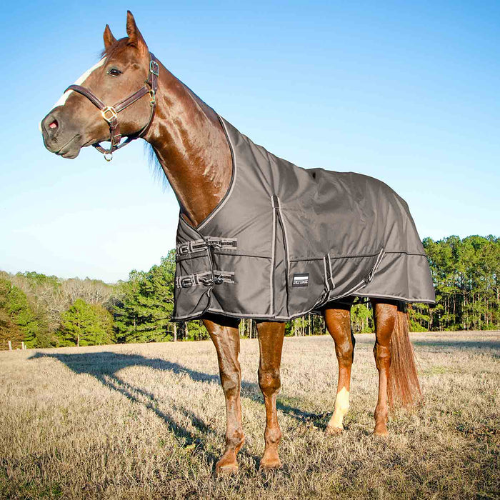 Jeffers Poplar Head "Defense" 1680 Denier Turnout Blanket with High Neck, 240 Gram, Plymouth Brown - GAG1L4 - 66 in - Plymouth Brown - 1