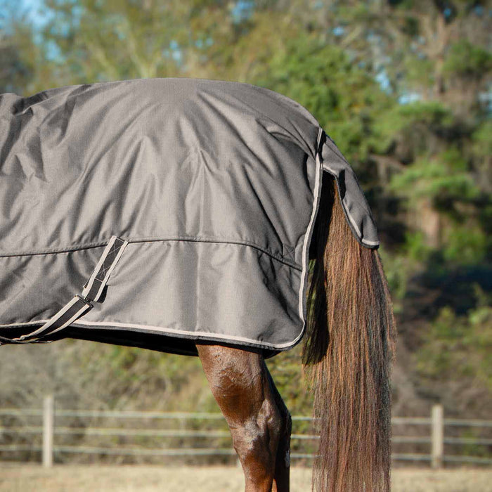 Jeffers Poplar Head "Defense" 1680 Denier Turnout Blanket with High Neck, 240 Gram, Plymouth Brown - GAG1L4 - 66 in - Plymouth Brown - 5