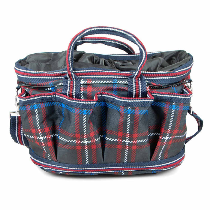 Navy & Merlot Plaid / Approximately 14 in x 8 in x 11 in