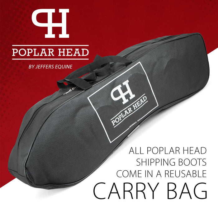 Jeffers Poplar Head Horse Shipping Boots, 4 - Pack with Carry Bag - GAG1TN - Black - Cob - 2