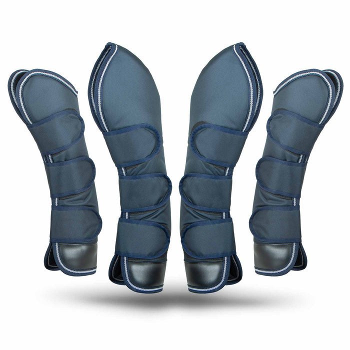 Jeffers Poplar Head Horse Shipping Boots, 4 - Pack with Carry Bag - GAG1TR - Navy - Cob - 6