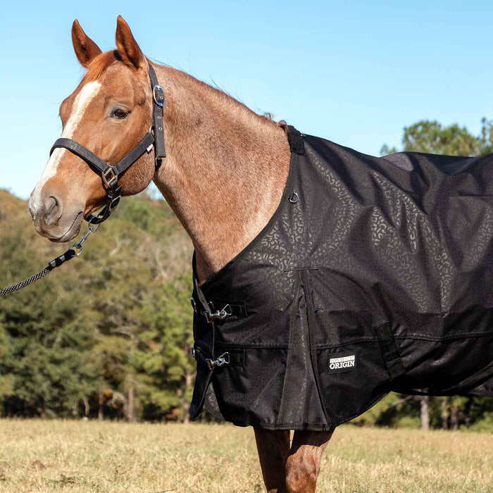 Jeffers Poplar Head "Origin" 600D Medium Weight Turnout Blanket, 240g | Waterproof & Breathable Horse Blanket - GAG1RU - Covert Cheetah - 66 in - 2