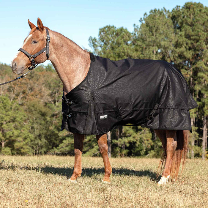 Jeffers Poplar Head "Origin" 600D Medium Weight Turnout Blanket, 240g | Waterproof & Breathable Horse Blanket - GAG1RU - Covert Cheetah - 66 in - 5