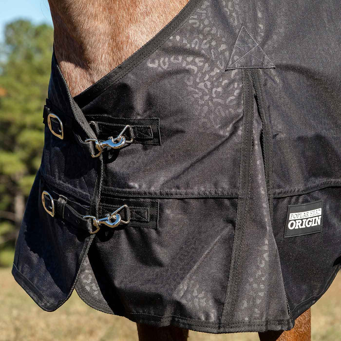 Jeffers Poplar Head "Origin" 600D Medium Weight Turnout Blanket, 240g | Waterproof & Breathable Horse Blanket - GAG1RU - Covert Cheetah - 66 in - 7