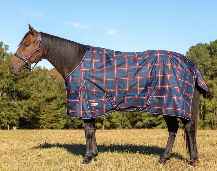 Navy & Merlot Plaid / 66 in