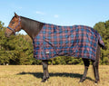 Navy & Merlot Plaid / 66 in