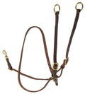 Jeffers Poplar Head Premium Oiled Harness Leather Training Martingale - 1211TF - Brown - 1