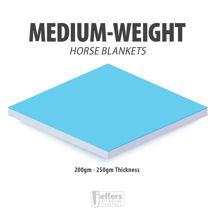 Jeffers Poplar Head "Refuge" 1200 Denier Turnout Blanket with Detachable Neck, 240 Gram, Hamilton Blue - GAG1M7 - 66 in - Hamilton Blue - 6