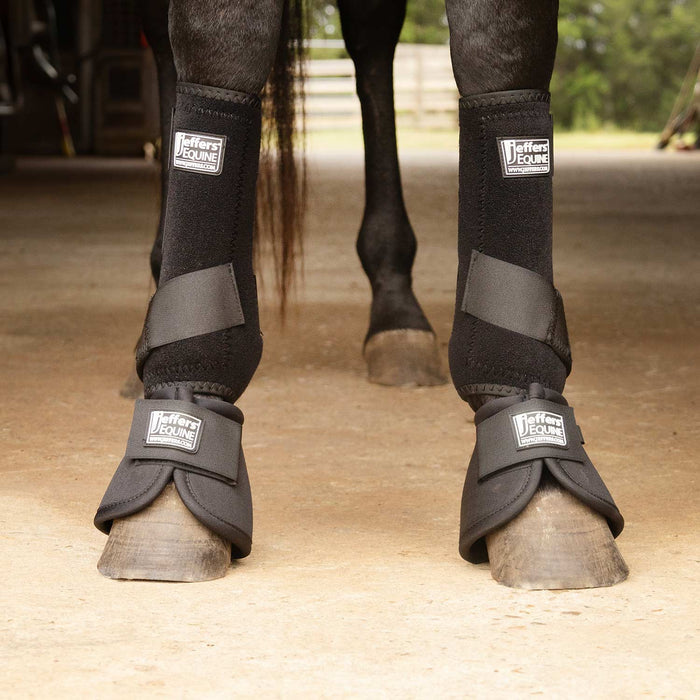 Jeffers Protective Horse Boots, Solid Colors - JEF2LF - Small - Black - 2 ct - 2