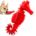 Jeffers Red Seahorse Natural Rubber Dog Chew Toy with Vanilla Scent and Textured Ridges for Dental Health - I7Q9 - Red - Small - 1 - 1