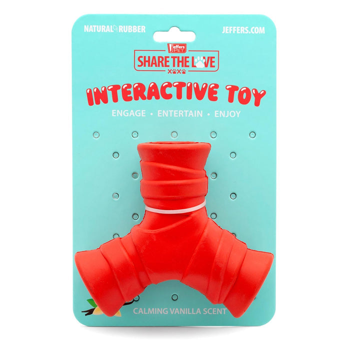 Jeffers Red "Y" Natural Rubber Dental Dog Chew Toy for Medium Chewers - I7QE - Red - Medium - 1 - 6