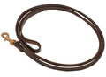 Jeffers Rolled Leather Dog Leash with Hand Strap Handle, 6'L - 8M1N - 5/8"W x 6'L - 1