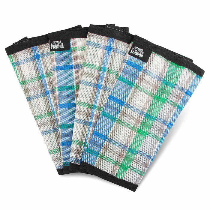 Blue, Green & Tan / Small / 4 Pack