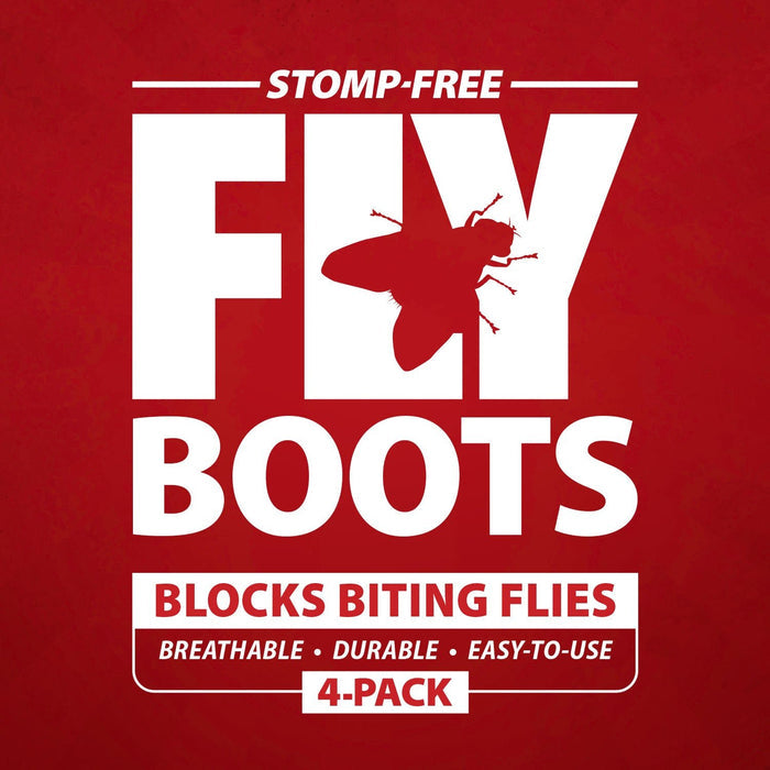 Jeffers Romper Stomper "Stomp - Free" Fly Boots for Horses, 4 pack - JEF2R6 - Pink - Small - 2