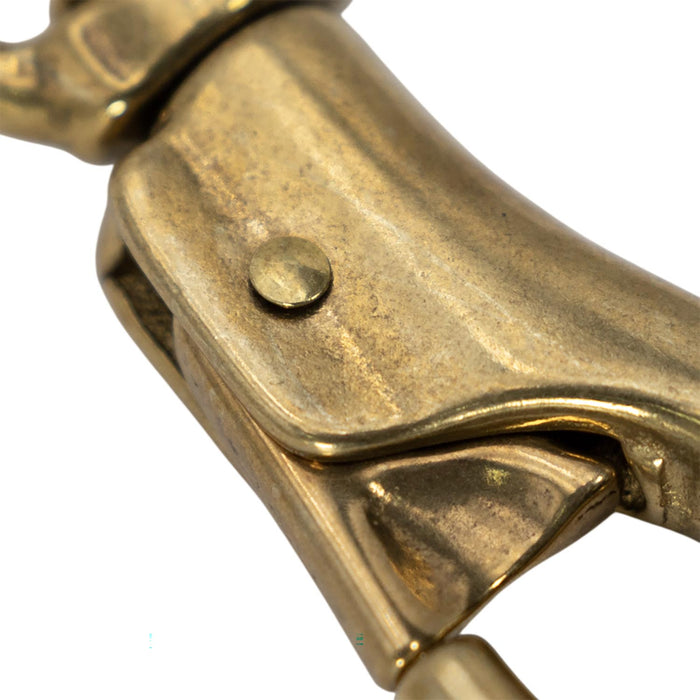 Jeffers Round Eye Bull Snap - IABQ - Solid Brass - 3 - 3/4" L - Single - 4