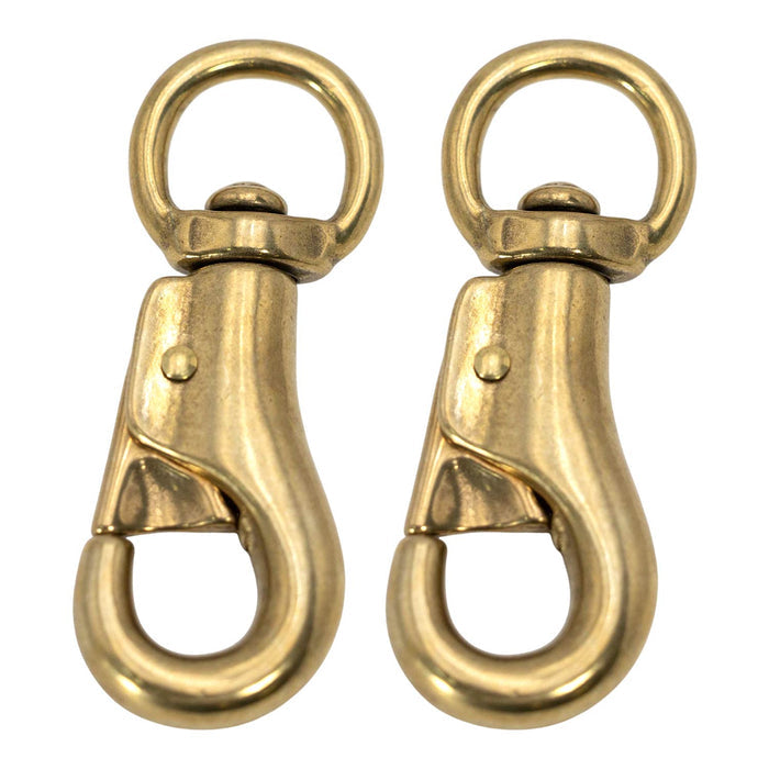 Jeffers Round Eye Bull Snap - IABQ-2 - Solid Brass - 3 - 3/4" L - 2 Pack - 6