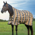 Jeffers Solaris 1200D Extended Neck Horse Turnout Blanket, 240g Fill, Brown & Cream Plaid - JEF2CC - Brown & Cream Plaid - 66" - 1
