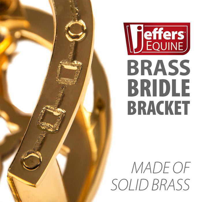 Jeffers Solid Brass Horse Bridle & Tack Wall Mounted Bracket - IAD6 - 1 - 2