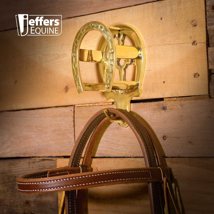 Jeffers Solid Brass Horse Bridle & Tack Wall Mounted Bracket - IAD6 - 1 - 7