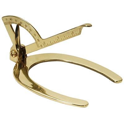 Jeffers Brass Horse Hoof Gauge - IAH1 - 1