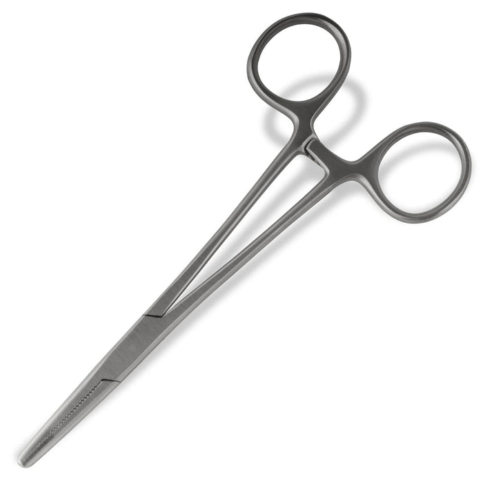 Jeffers Stainless Steel Artery Forceps/Needle Holder with Locking Mechanism, Curved or Straight Tip - JIF2 - Straight 6" - 1