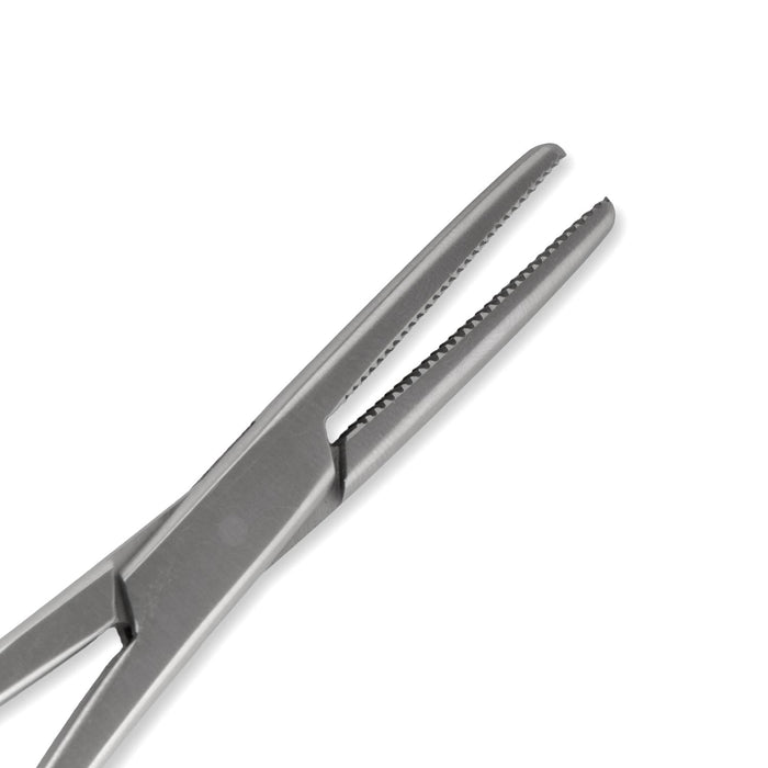 Jeffers Stainless Steel Artery Forceps/Needle Holder with Locking Mechanism, Curved or Straight Tip - JIF2 - Artery Forceps/Needle Holder, Straight 6" - 6