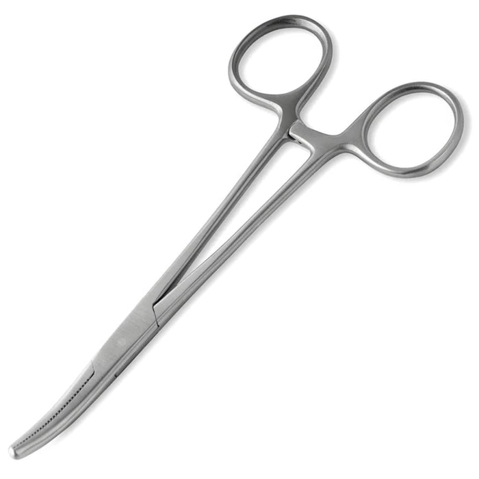 Jeffers Stainless Steel Artery Forceps/Needle Holder with Locking Mechanism, Curved or Straight Tip - JIF4 - Curved 6½" - 8