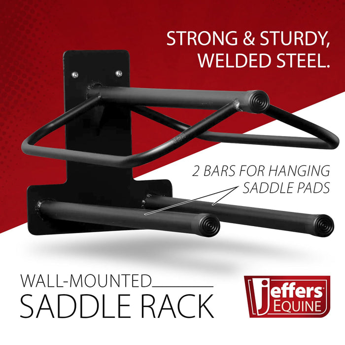 Jeffers Wall Saddle Rack with Saddle Pad Bars - IAZH - 2